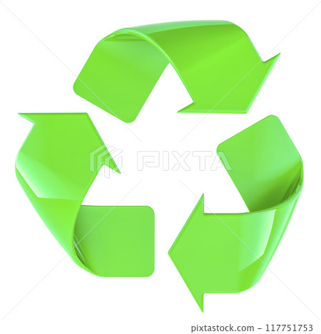 Recycling symbol, 3D rendering Recycling symbol, 3D rendering 117751753