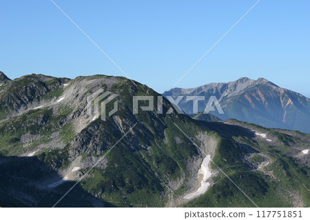 View of Mt. Yakushi (back right) and Mt. Jodo (foreground left) from Mt. Betsuyama 117751851