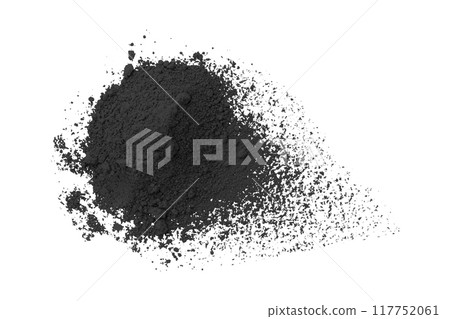 Black powder isolated on white background Black powder isolated on white background 117752061