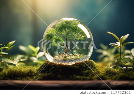Sprout growing in the earth 117752301