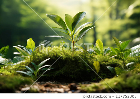 Sprout growing in the earth 117752303