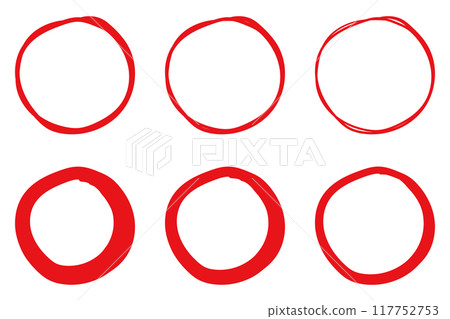 插畫素材:手繪簡單圓圈/圓圈紅色向量透明可愛可愛手繪套裝 插畫素材:手繪簡單圓圈/圓圈紅色向量透明可愛可愛手繪套裝 117752753
