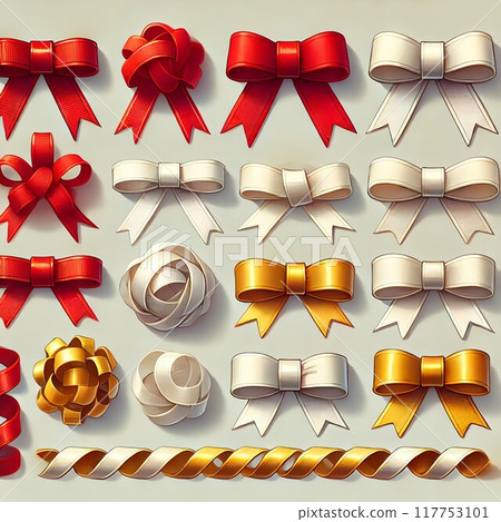 紅、白、金絲帶結系列 紅、白、金絲帶結系列 117753101