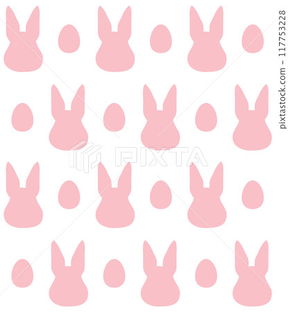 Vector seamless pattern of Easter bunny and eggs Vector seamless pattern of Easter bunny and eggs 117753228
