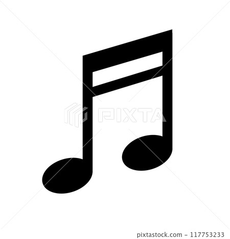 Vector flat music note 117753233