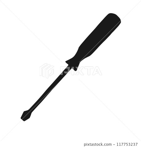 Vector hand drawn screwdriver silhouette Vector hand drawn screwdriver silhouette 117753237