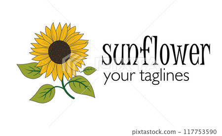 Sunflower vector illustration design 117753590