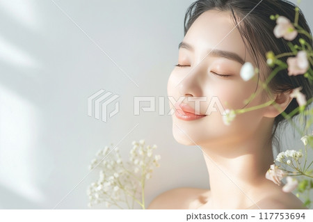 Beautiful women with beautiful skin/skin care "AI generated images" 117753694