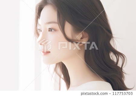 Beautiful women with beautiful skin/skin care "AI generated images" 117753703