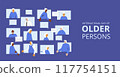 International day of older persons template. Vector illustration with characters. 117754151