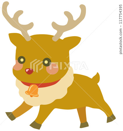 Cute reindeer illustration vector material 117754395
