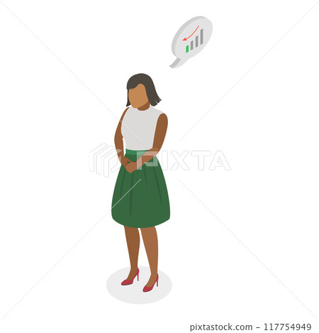 3D Isometric Flat Vector Illustration of Human Personality Feelings, Psychological Mindsets. Item 9 117754949