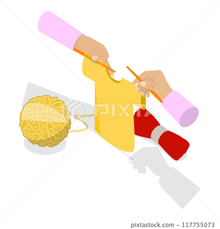 3D Isometric Flat Vector Illustration of Creative Workshop, Art Crafts Class. Item 3 117755073