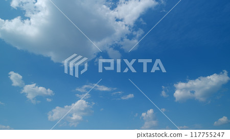 Forming clouds in summer day outdoors. Clouds nature background. Timelapse. Forming clouds in summer day outdoors. Clouds nature background. Timelapse. 117755247