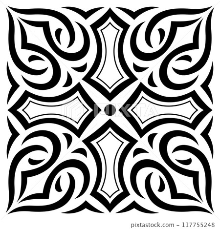 Arabic ceramic tile. Traditional eastern decorative talavera. Arabic ceramic tile. Traditional eastern decorative talavera. 117755248