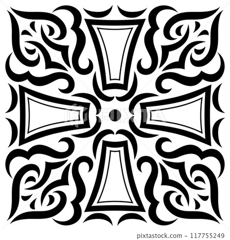 Arabic ceramic tile. Traditional eastern decorative talavera. Arabic ceramic tile. Traditional eastern decorative talavera. 117755249
