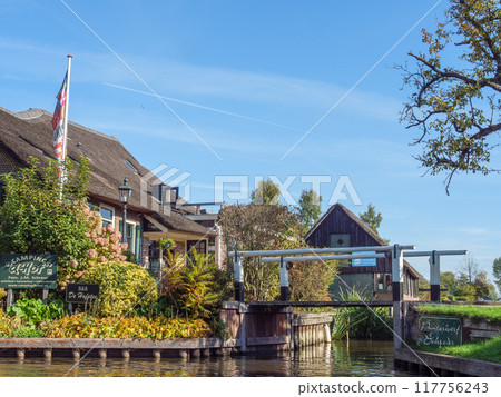 the canals of Giethoorn in the netherlands the canals of Giethoorn in the netherlands 117756243