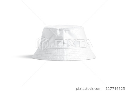 Blank white nylon bucket hat mockup, back view Blank white nylon bucket hat mockup, back view 117756325