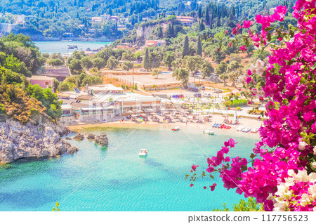 Paleokastritsa beach on Korfu, Greece 117756523