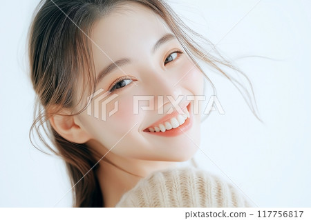 美麗的彩色頭髮女人“AI生成圖像” 117756817