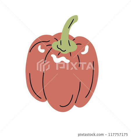 Bell pepper on white background 117757175