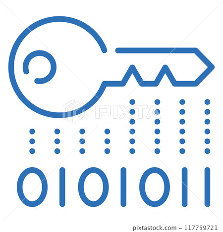 Password encryption. Editable line vector icon illustration for increased login security 117759721
