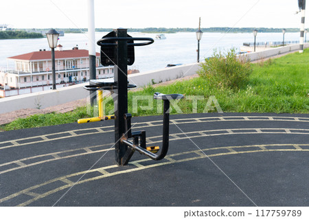 school running summer sky road sign plant public river street architecture track 117759789