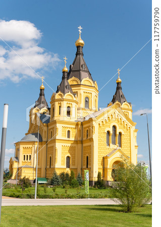 city nevsky cathedral famous sunny travel monument alexander tourism landmark sculpture architecture 117759790