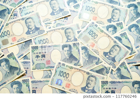 2024 New 1,000 yen notes and old 1,000 yen notes mixed 117760246