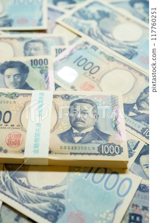 2024 New 1,000 yen notes and old 1,000 yen notes mixed 117760251