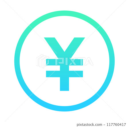 Green gradient | Yen symbol 117760417