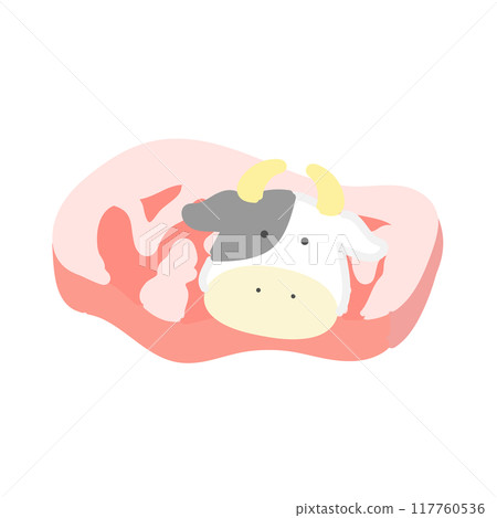 牛和牛肉的插圖 牛和牛肉的插圖 117760536