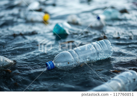 Plastic bottles dumped in the ocean Plastic bottles dumped in the ocean 117760851