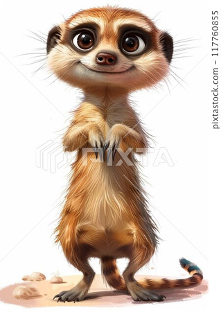 monkey sitting on white background 117760855