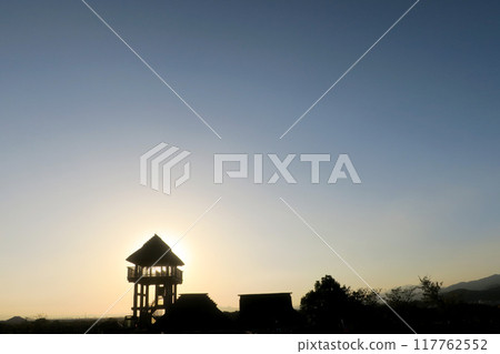 Evening view of the southern inner enclosure of Yoshinogari Historical Park, Saga Evening view of the southern inner enclosure of Yoshinogari Historical Park, Saga 117762552