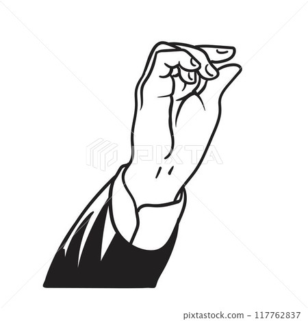 measuring in sign language. Vector illustration 117762837