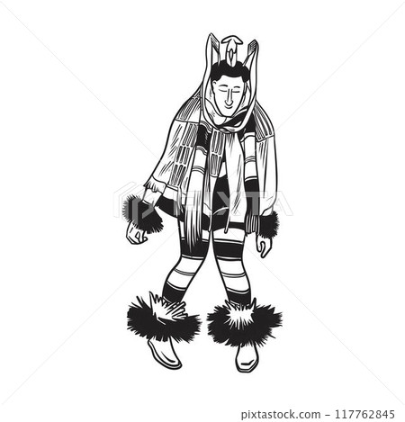 African zaouli mask dancer African zaouli mask dancer 117762845