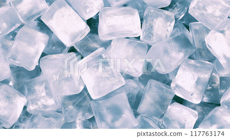 Close-up photo of ice cubes 117763174