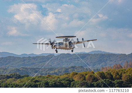 Early warning aircraft flying in the sky Early warning aircraft flying in the sky 117763210