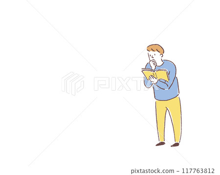 A man reading a book A man reading a book 117763812