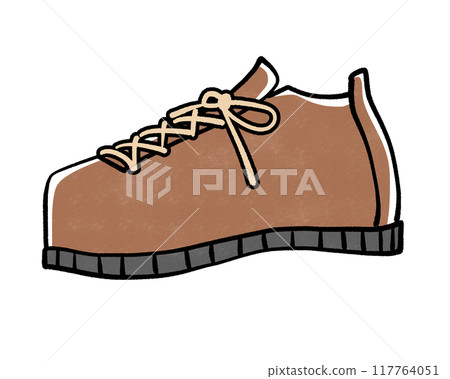 Brown sneakers illustration Brown sneakers illustration 117764051