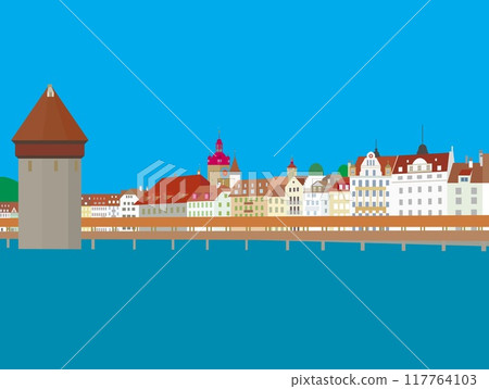 盧塞恩 盧塞恩教堂橋 羅伊斯河 瑞士 盧塞恩 盧塞恩教堂橋 羅伊斯河 瑞士 117764103