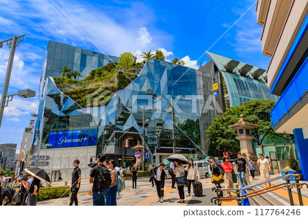 東京澀谷區、神宮前十字路口、東急廣場原宿「原門」的城市景觀 117764246