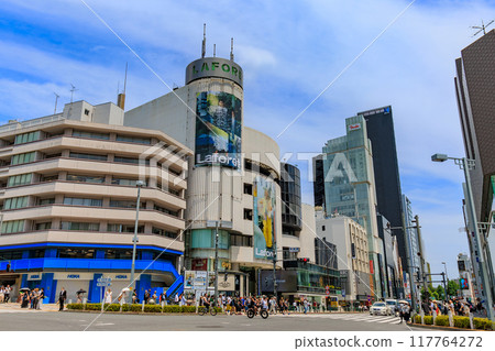 Cityscape of Shibuya-ku, Tokyo Jingumae intersection Laforet Harajuku 117764272