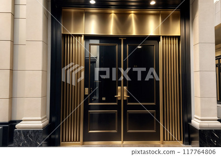 一家時尚的豪華酒店的入口 117764806
