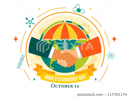World Standards Day Vector Illustration on October 14 featuring a Globe, Stopwatch, Ruler Scale, and Quality Board in a Flat Style Cartoon Background World Standards Day Vector Illustration on October 14 featuring a Globe, Stopwatch, Ruler Scale, and Quality Board in a Flat Style Cartoon Background 117765174