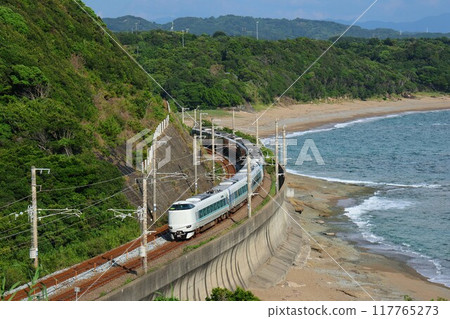 [JR West] 287 Series "Kuroshio" and the Pacific Ocean (Kinokuni Line: Nanbu to Iwashiro) 117765273