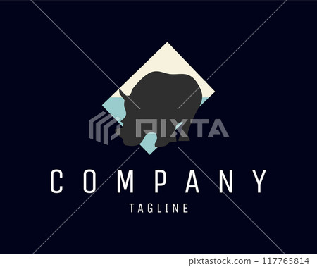 rhinoceros, zoo, safari, mammal, logo, icon, horn, wild, design, wildlife, vector, animal, african, illustration, nature, rhino, symbol, strong, head, silhouette, black, graphic, strength, sign, brand 117765814