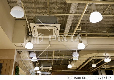 Mall ceiling and air conditioning ducts 117766107