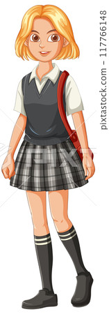 School Girl in Uniform 117766148